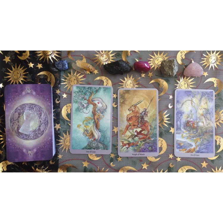 my 3 card reading & the beautiful backing